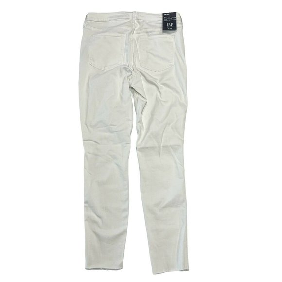 NWT GAP High Rise Universal Legging 14/32L White Ripped #683725 - Picture 2 of 6